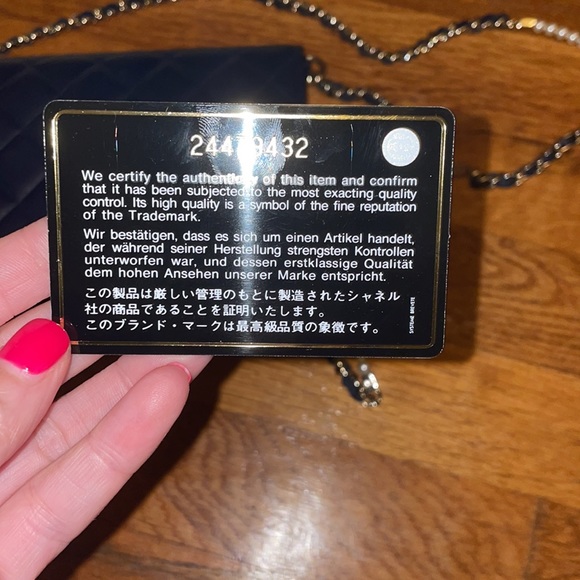 NWT Chanel Pearl Wallet On Chain Navy - Picture 12 of 13